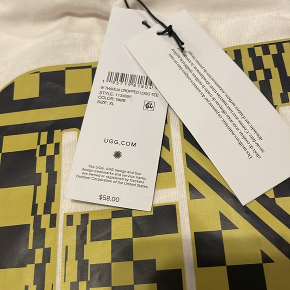 UGG Thahlia Cropped Logo Tee,XL!NWT - Picture 6 of 9